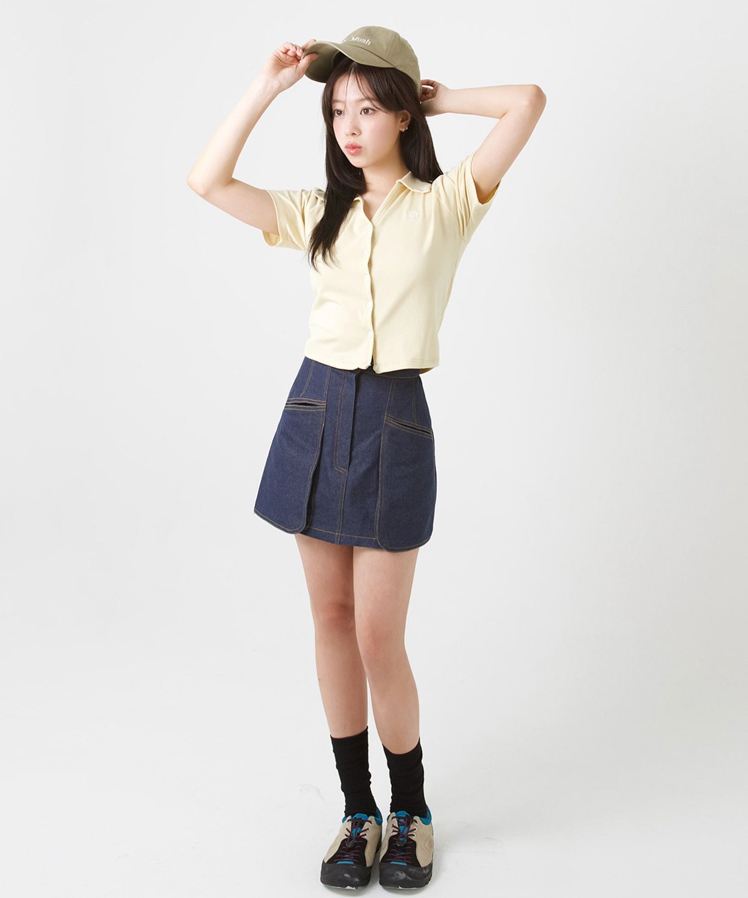 さらに100円引き◆MUAHMUAH◆STITCH LOGO DENIM POCKET SKIRT MUSINSA | MUAHMUAH Stitch Logo Denim Pocket Skirt [Blue]