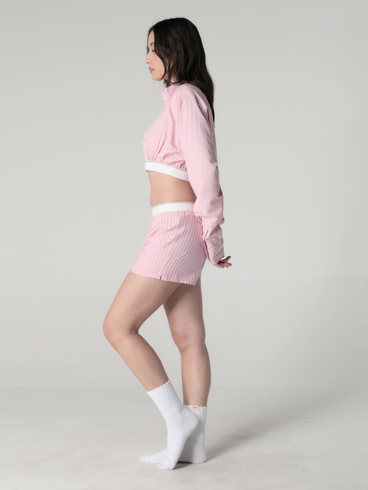 글로니(GLOWNY) WILLY POP SHORTS (PINK  STRIPE)