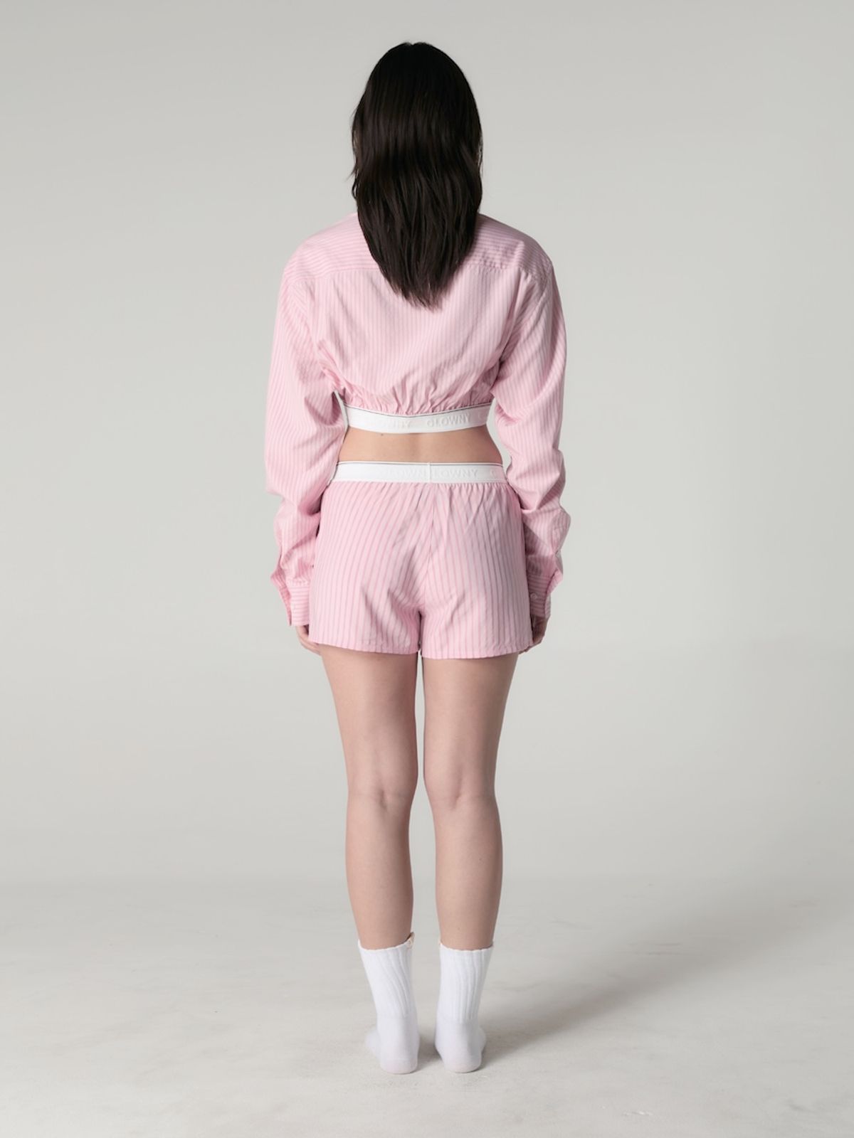글로니(GLOWNY) WILLY POP SHORTS (PINK  STRIPE)