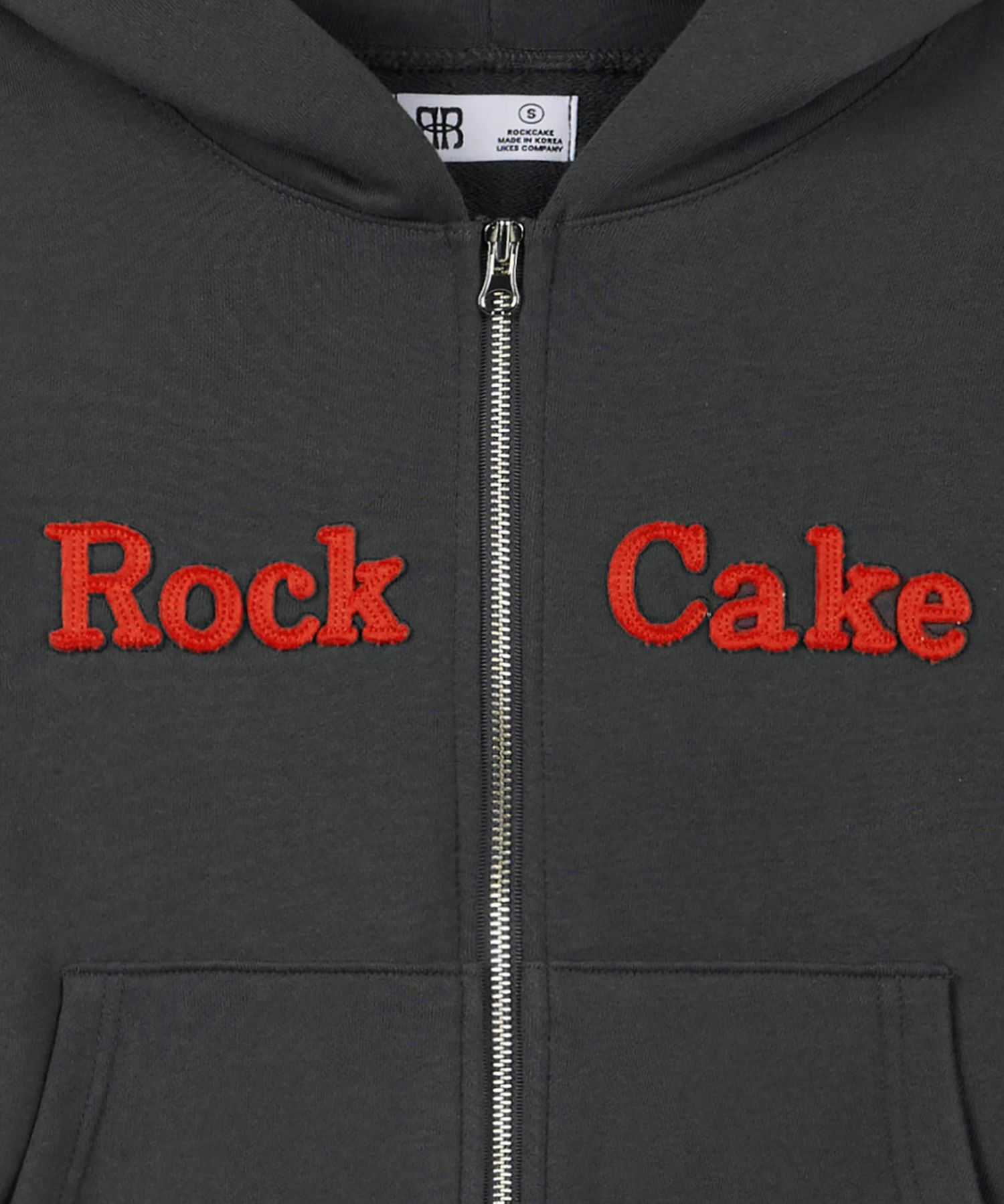 アウターその他 ROCKCAKE Logo Patch Full Zip Hoodie Black RC24JK01700 MUSINSA | ROCKCAKE Logo Patch Full Zip Hoodie - Charcoal