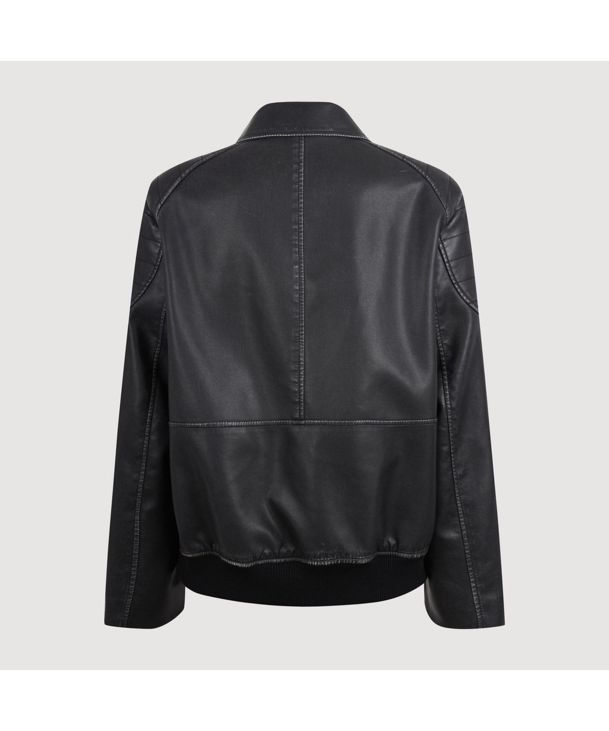 럭키슈에뜨(LUCKY CHOUETTE) Vintage Fake Leather Blue Bell Jumper(light black) LFUAS25220BKL