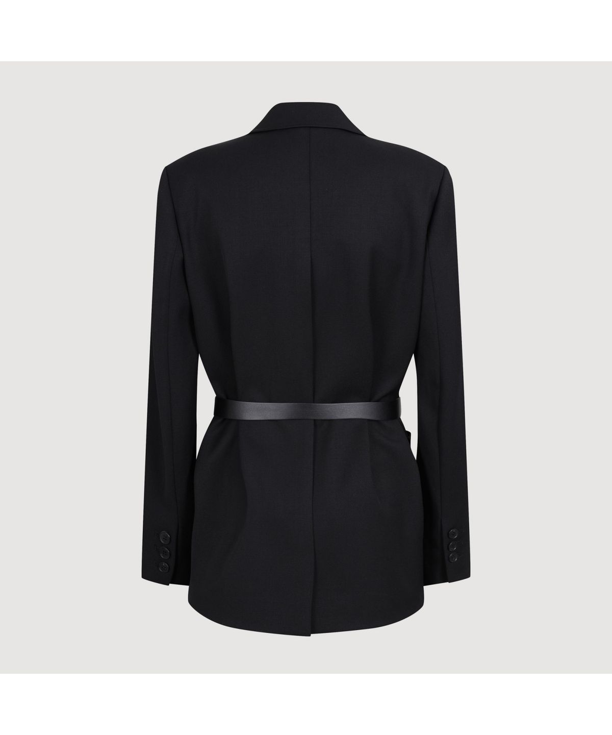 럭키슈에뜨(LUCKY CHOUETTE) Back Slit Option Belt Single Jacket (black) LFJAS25210BKX