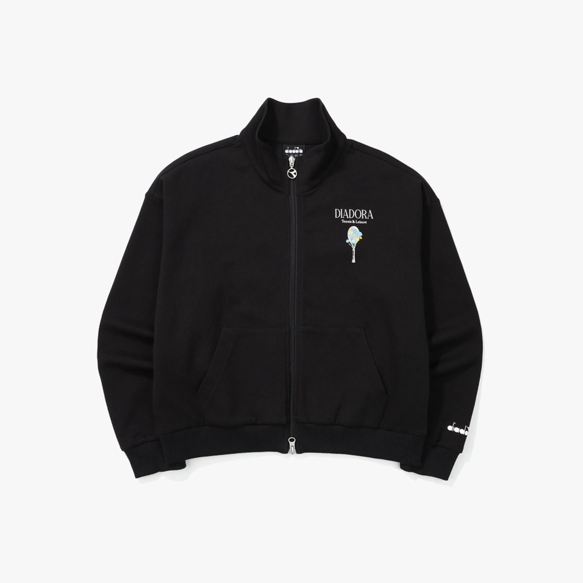 디아도라(diadora) 블루밍 집업 자켓 우먼 BLACK