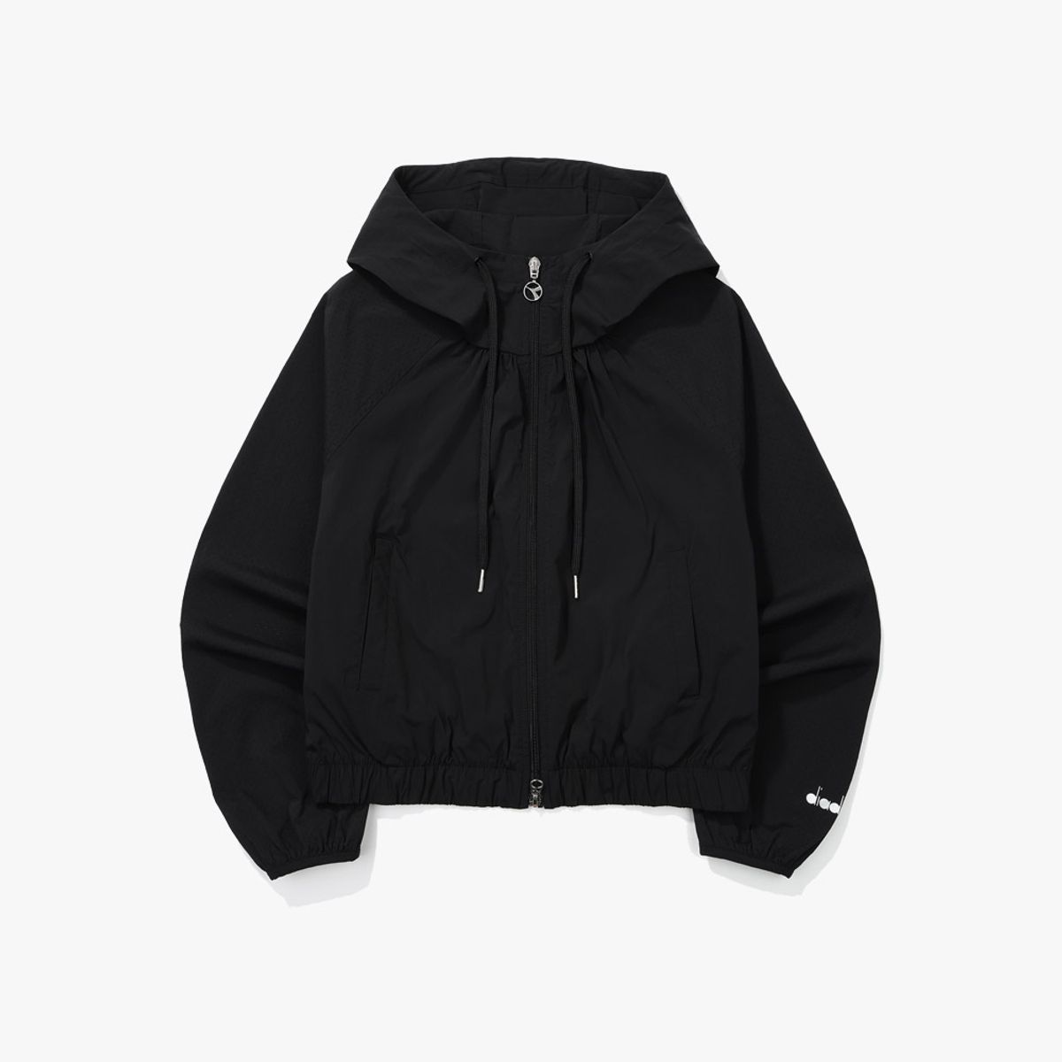 디아도라(diadora) 쿨웨이브 펀칭 후드 자켓 우먼 BLACK