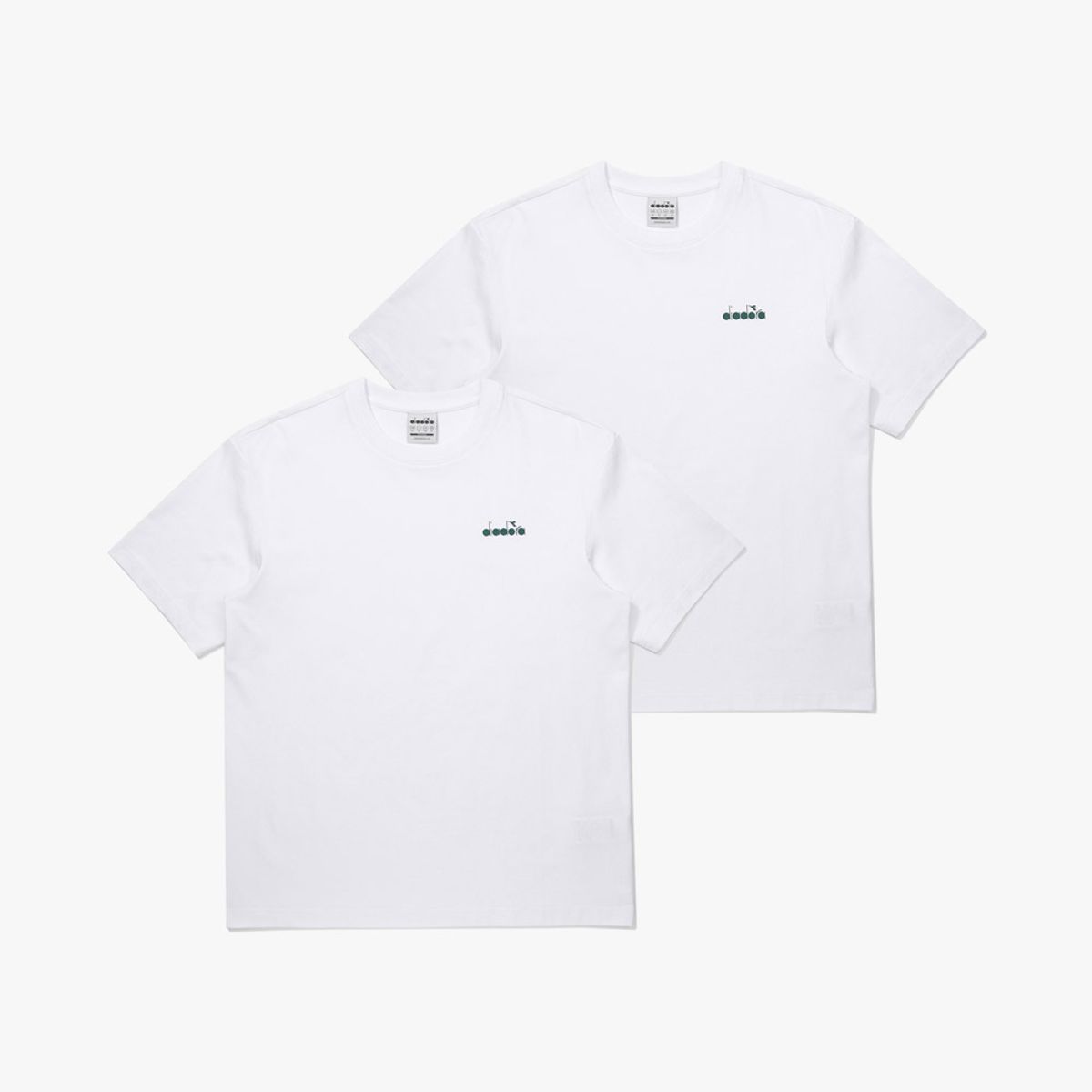 디아도라(diadora) 2PACK 베이직 반팔 티셔츠 OFF WHITE