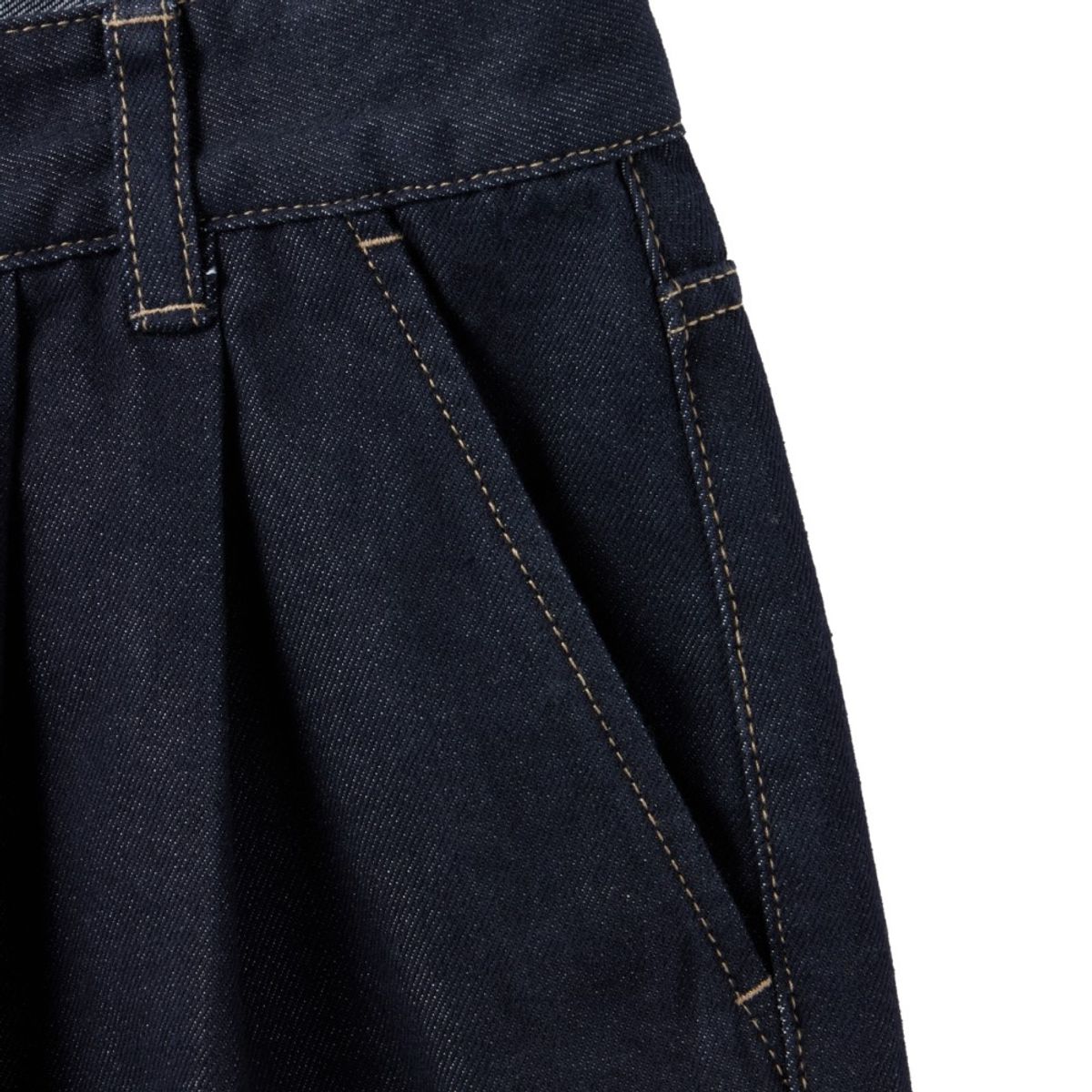 브롬톤 런던(BROMPTON LONDON) 1975 TWO TUCK DENIM SHORTS - INDIGO (P252UDP431)