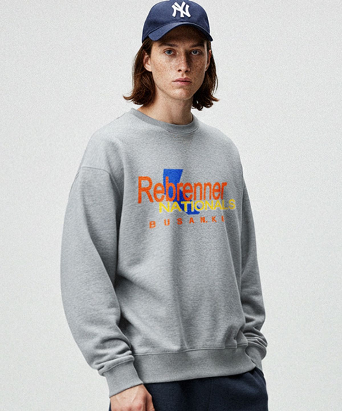 리브레너(REBRENNER) 스탠다드 네셔널 스웨츠 셔츠 스카이블루