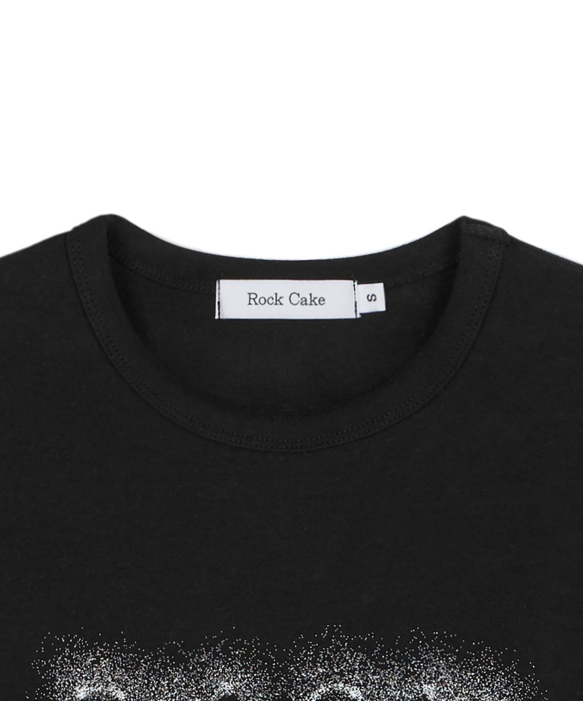 락케이크(ROCKCAKE) Point Drawing Logo Top - Black