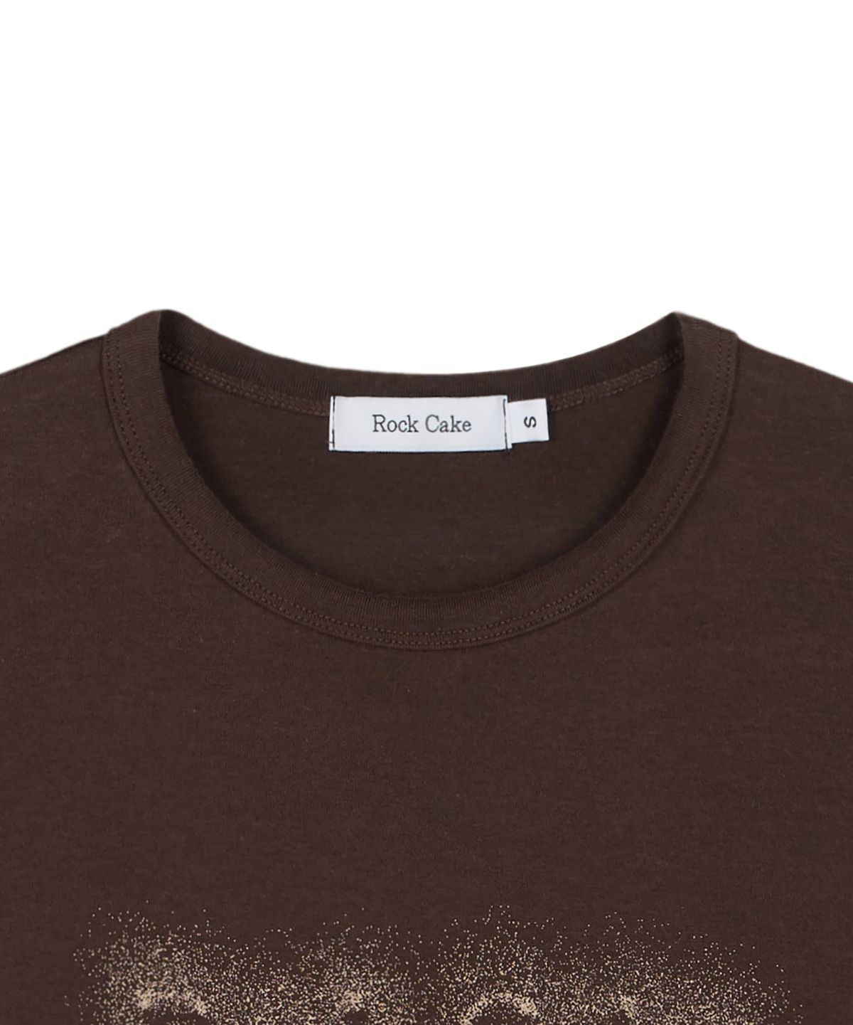 락케이크(ROCKCAKE) Point Drawing Logo Top - Brown