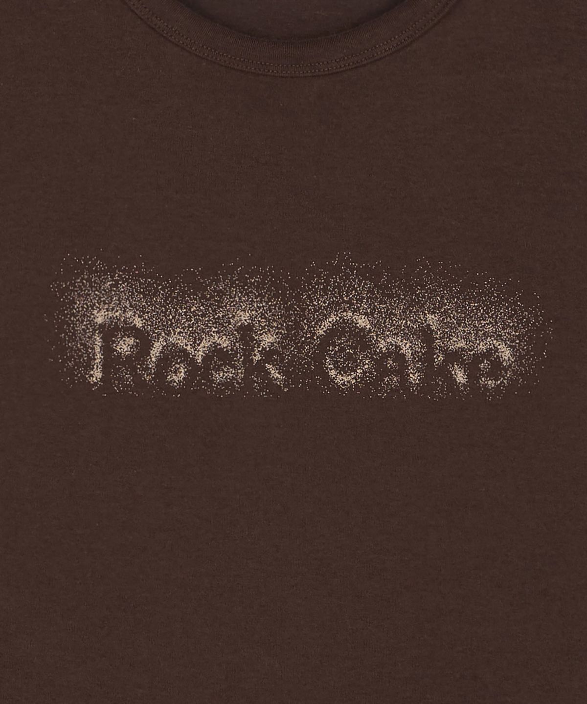 락케이크(ROCKCAKE) Point Drawing Logo Top - Brown