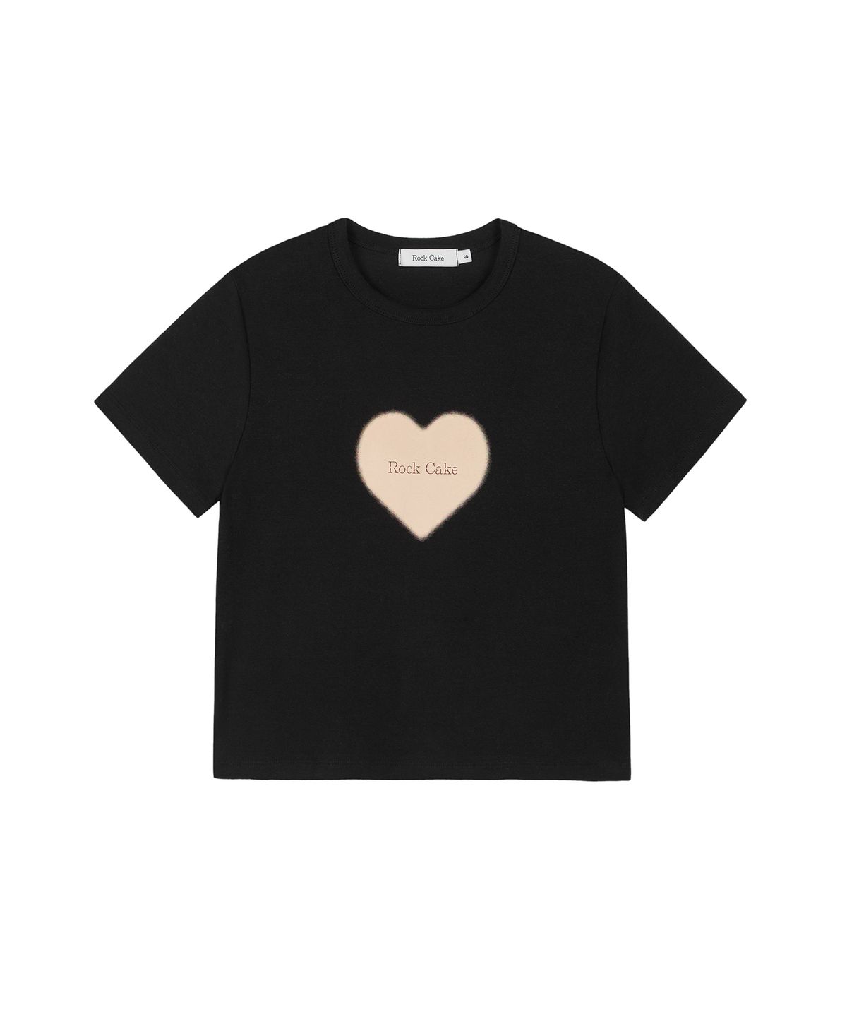 락케이크(ROCKCAKE) Heart Graphic Logo Top - Black