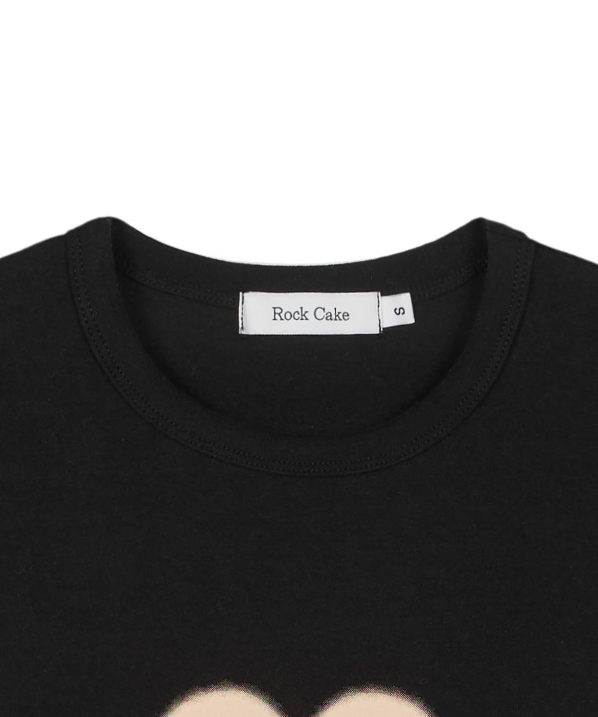 락케이크(ROCKCAKE) Heart Graphic Logo Top - Black