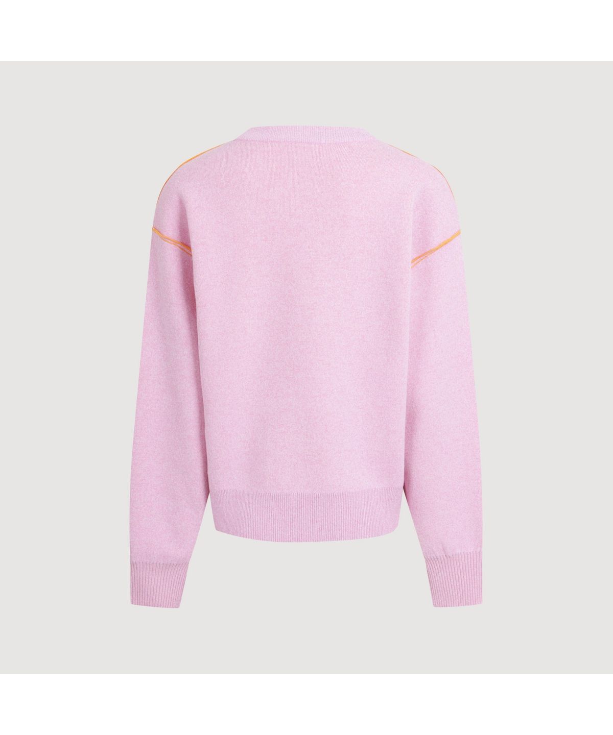 럭키슈에뜨(LUCKY CHOUETTE) Reversible Lettering Round Neck Knit Pullover (pink) LFWAS25210PIX