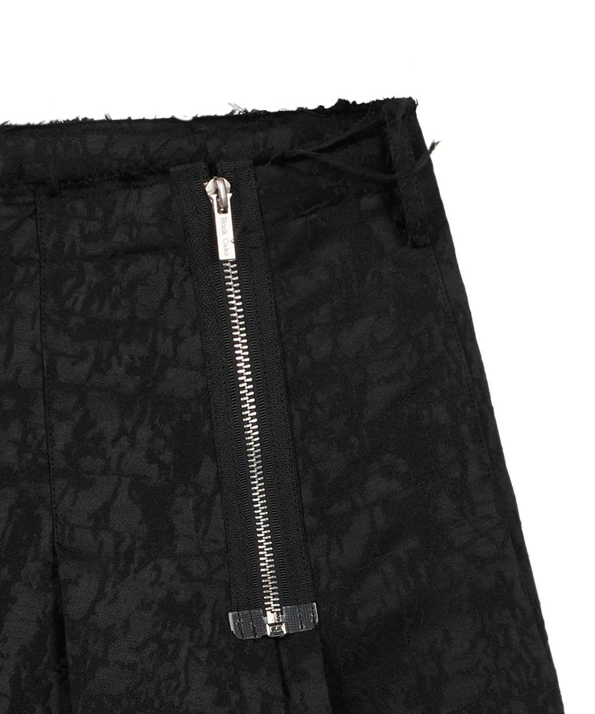 락케이크(ROCKCAKE) Jacquard Pleated Skirt - Black
