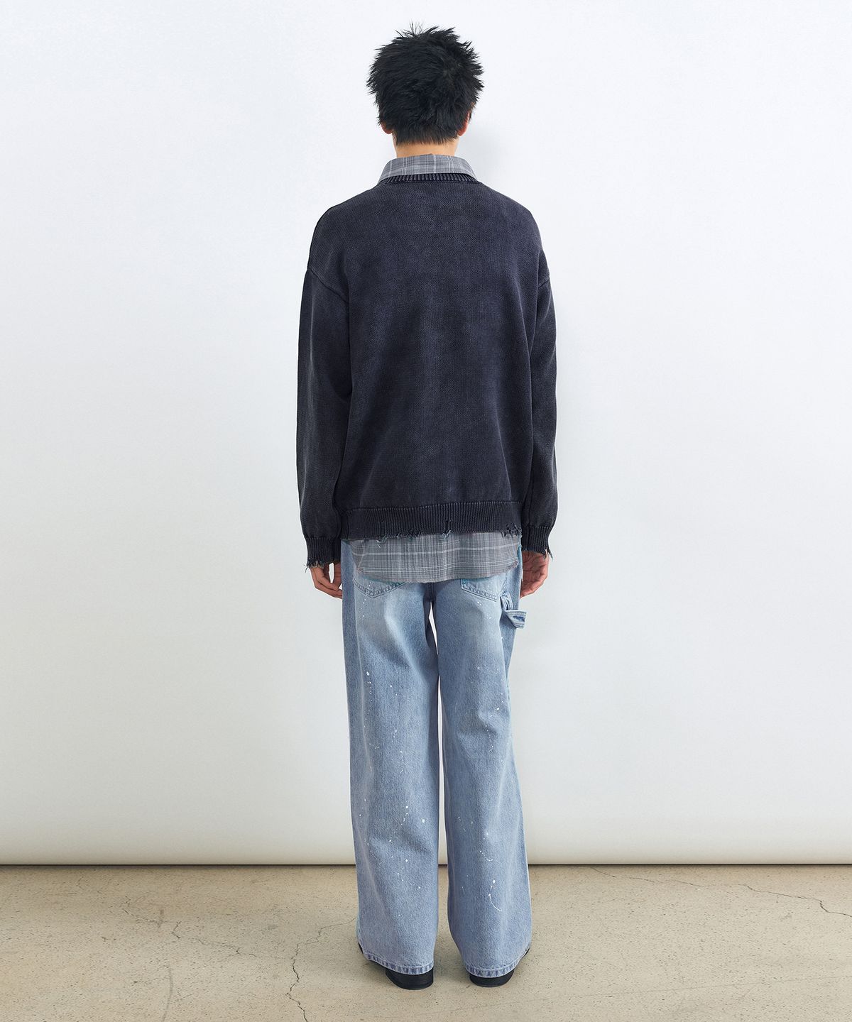 인사일런스(INSILENCE) 스톤 워시드 풀오버 WASHED NAVY