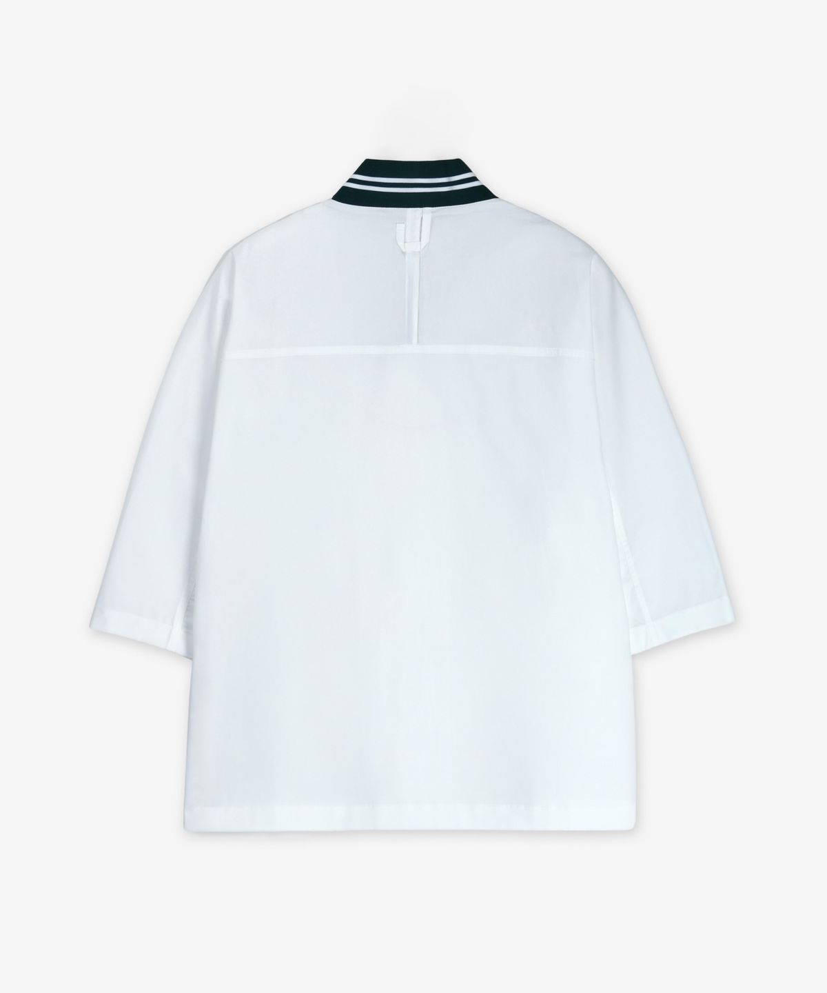자크뮈스(JACQUEMUS) 라 슈미즈 베이스볼 반소매 셔츠 - 화이트 / 255SH1141454100