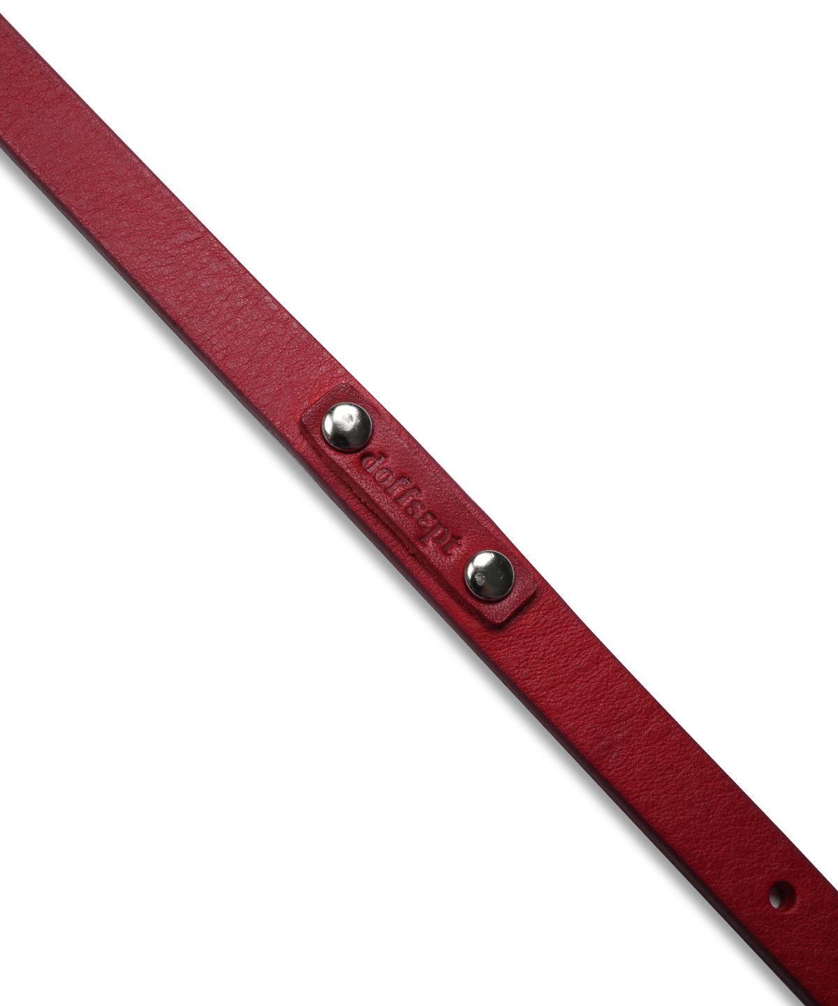도프셉(DOFFSEPT) Slim Square Belt in Red