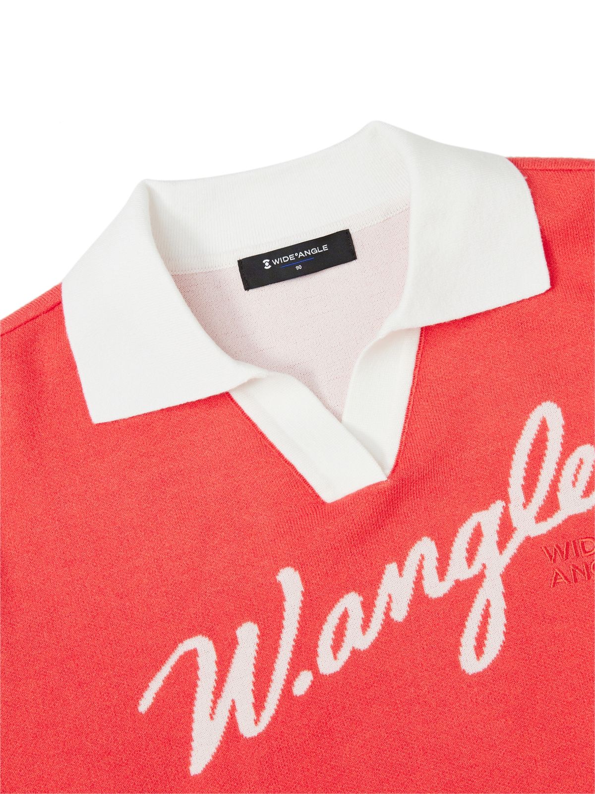 와이드앵글(WIDEANGLE) CO 변형 에리 폴로 스웨터 L_Cool Pink