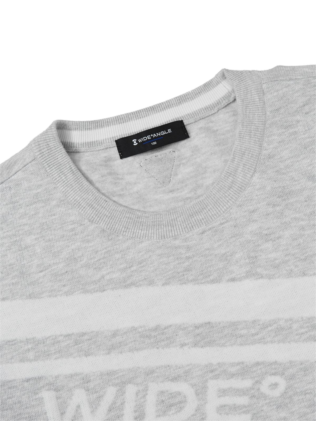 와이드앵글(WIDEANGLE) CO 그래픽 로고 라운드 스웨터 M_M.GREY