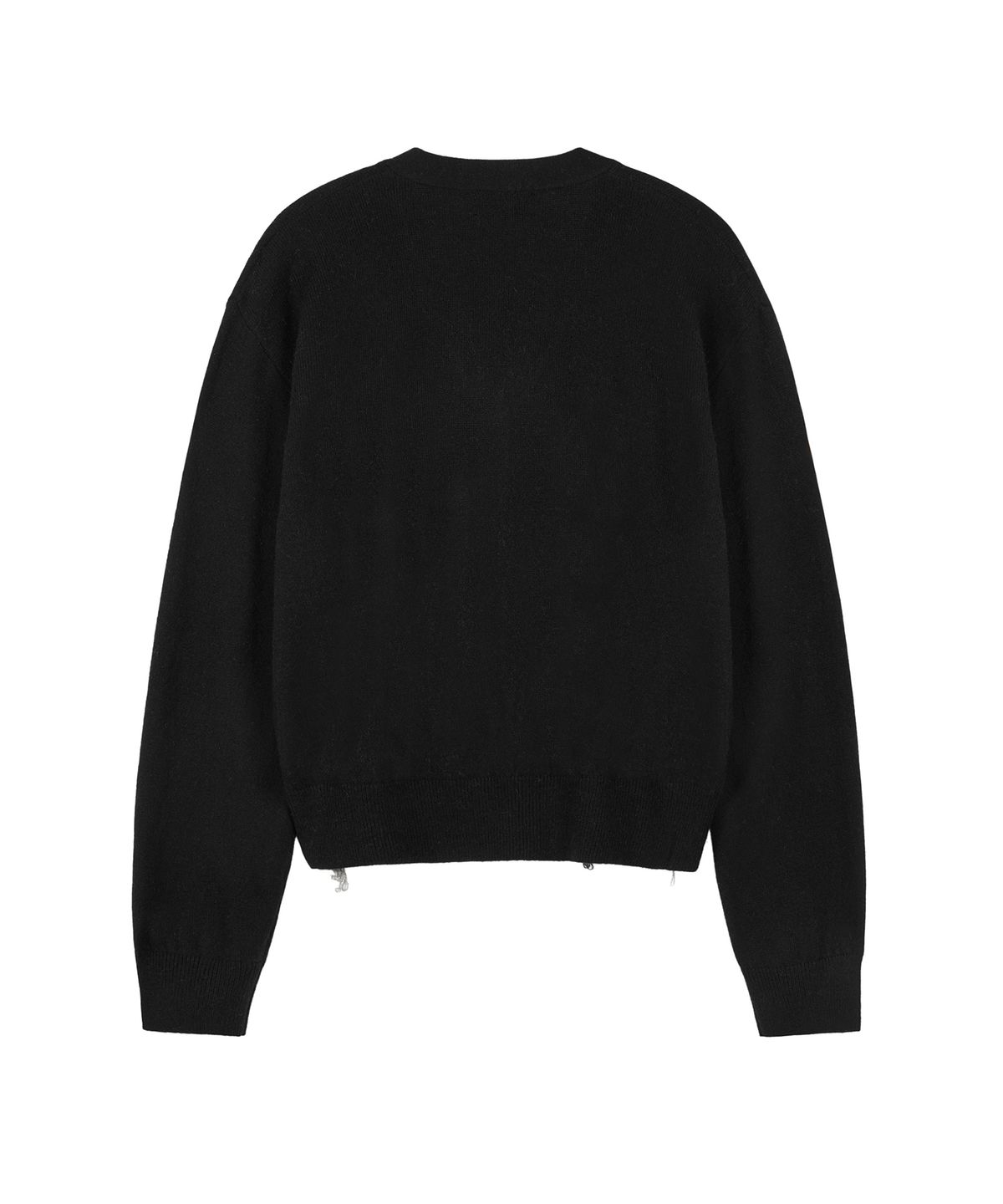 락케이크(ROCKCAKE) Argyle Stitch Knit Cardigan - Black