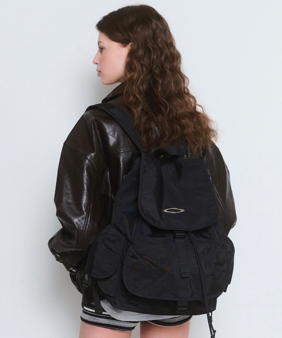 ★NOIAGO★ Nylon Over Backpack Black NOI1535 MUSINSA | NOIAGO NOI1535 Nylon Over Backpack (Black)
