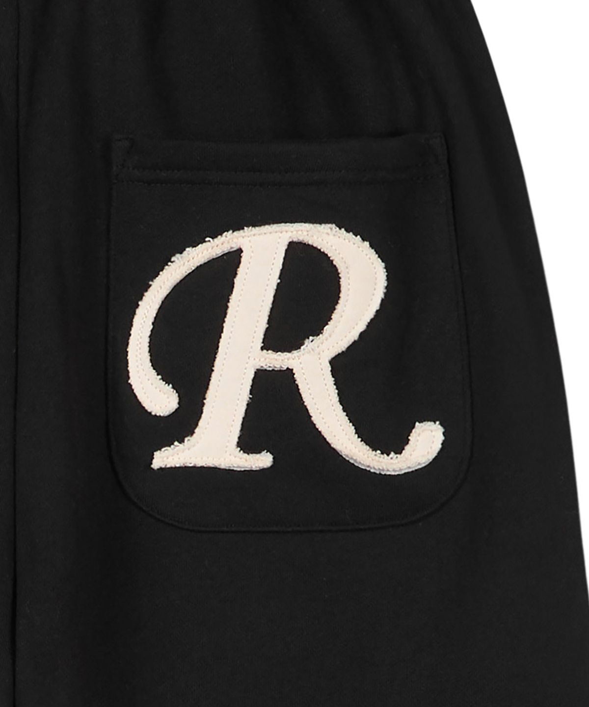 락케이크(ROCKCAKE) Applique R Pocket Jogger - Black