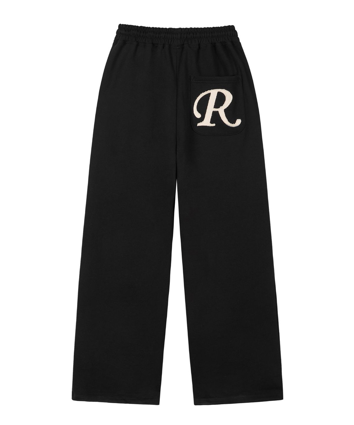 락케이크(ROCKCAKE) Applique R Pocket Jogger - Black