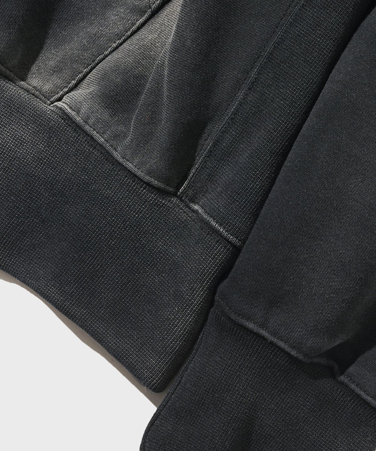 아웃스탠딩(OUTSTANDING) FADE WASHING HOOD SWEAT_BLACK