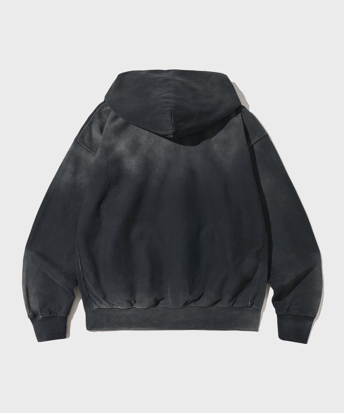 아웃스탠딩(OUTSTANDING) FADE WASHING HOOD SWEAT_BLACK