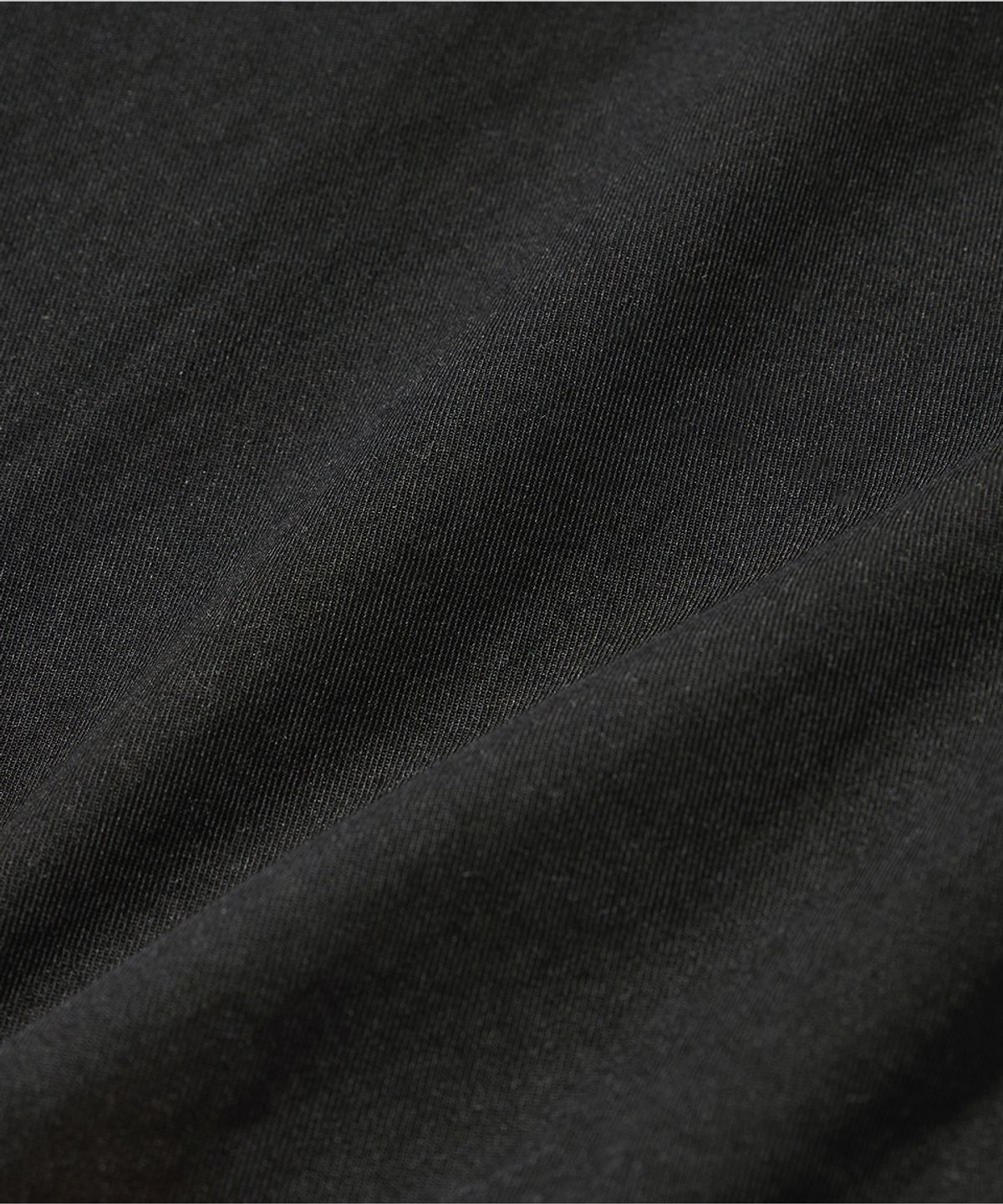 아웃스탠딩(OUTSTANDING) CHAIN STITCH OPEN COLLAR SHIRT_BLACK