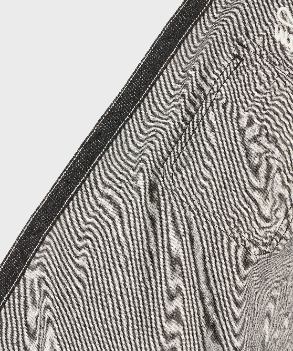 아웃스탠딩(OUTSTANDING) LOOSE FIT MECHANIC DENIM WORK SHIRT_BLACK