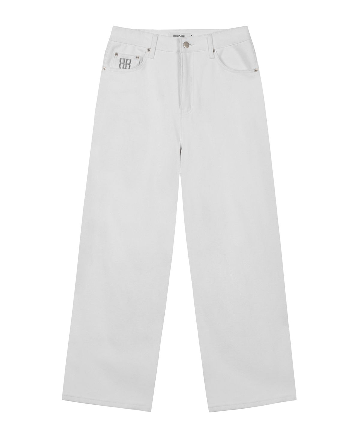락케이크(ROCKCAKE) Lettering Hide Pants - White