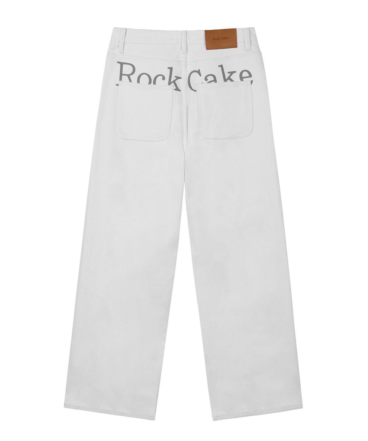 락케이크(ROCKCAKE) Lettering Hide Pants - White