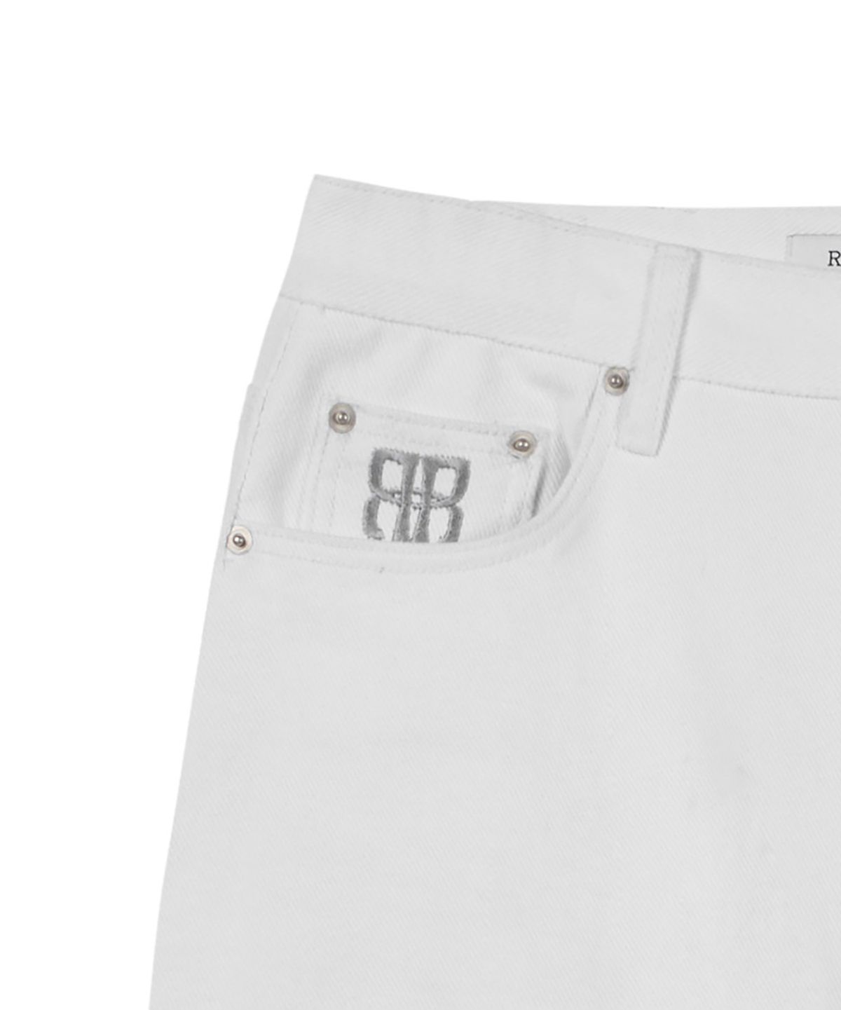 락케이크(ROCKCAKE) Lettering Hide Pants - White