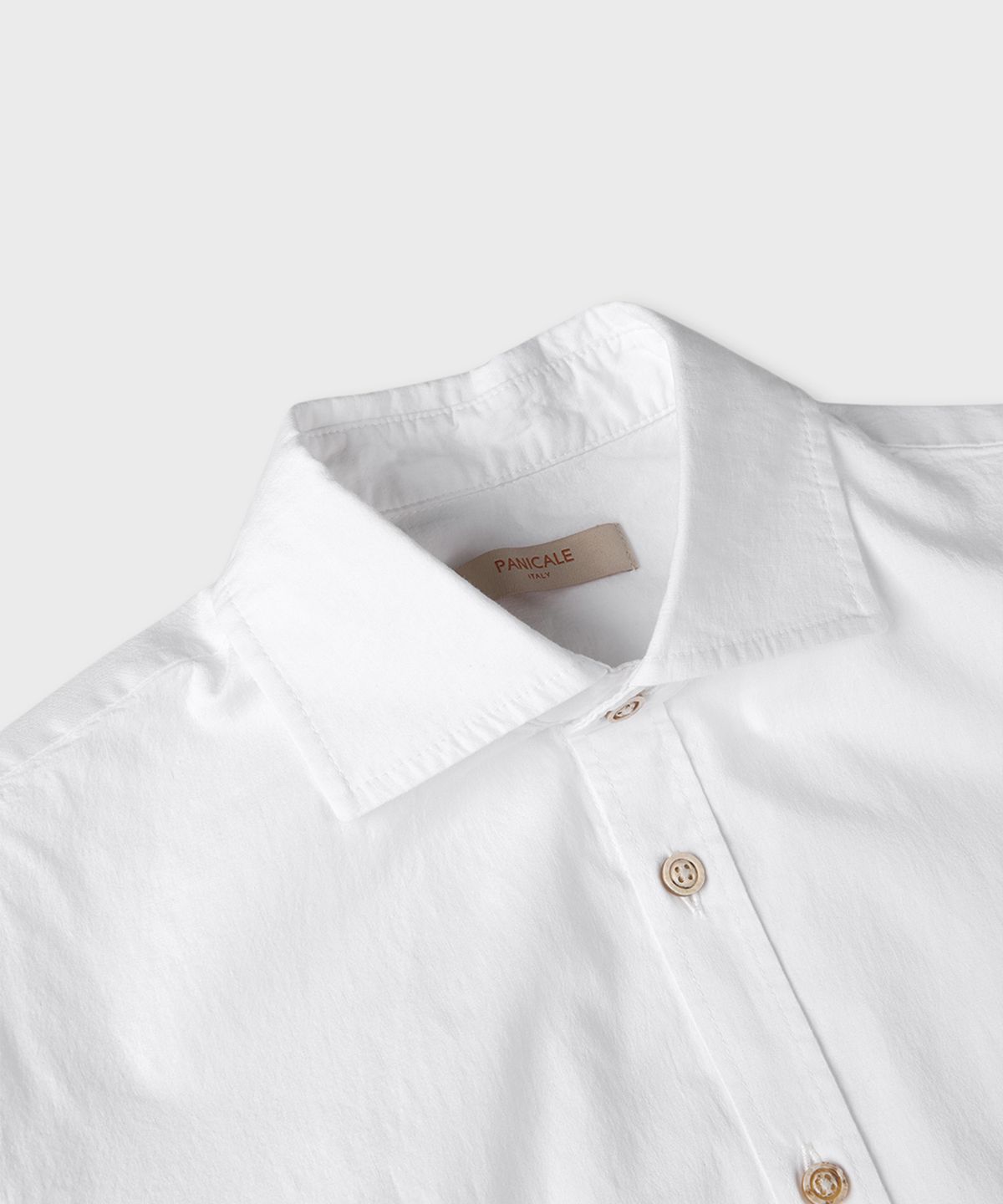 빠니깔레(PANICALE) 화이트 슬림핏 스트레치 셔츠