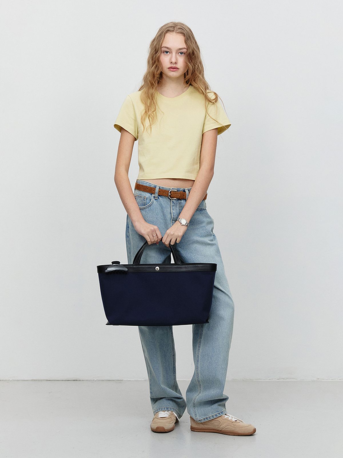 던스트(DUNST) CROPPED T-SHIRT_UDTS5A202_BUTTER YELLOW