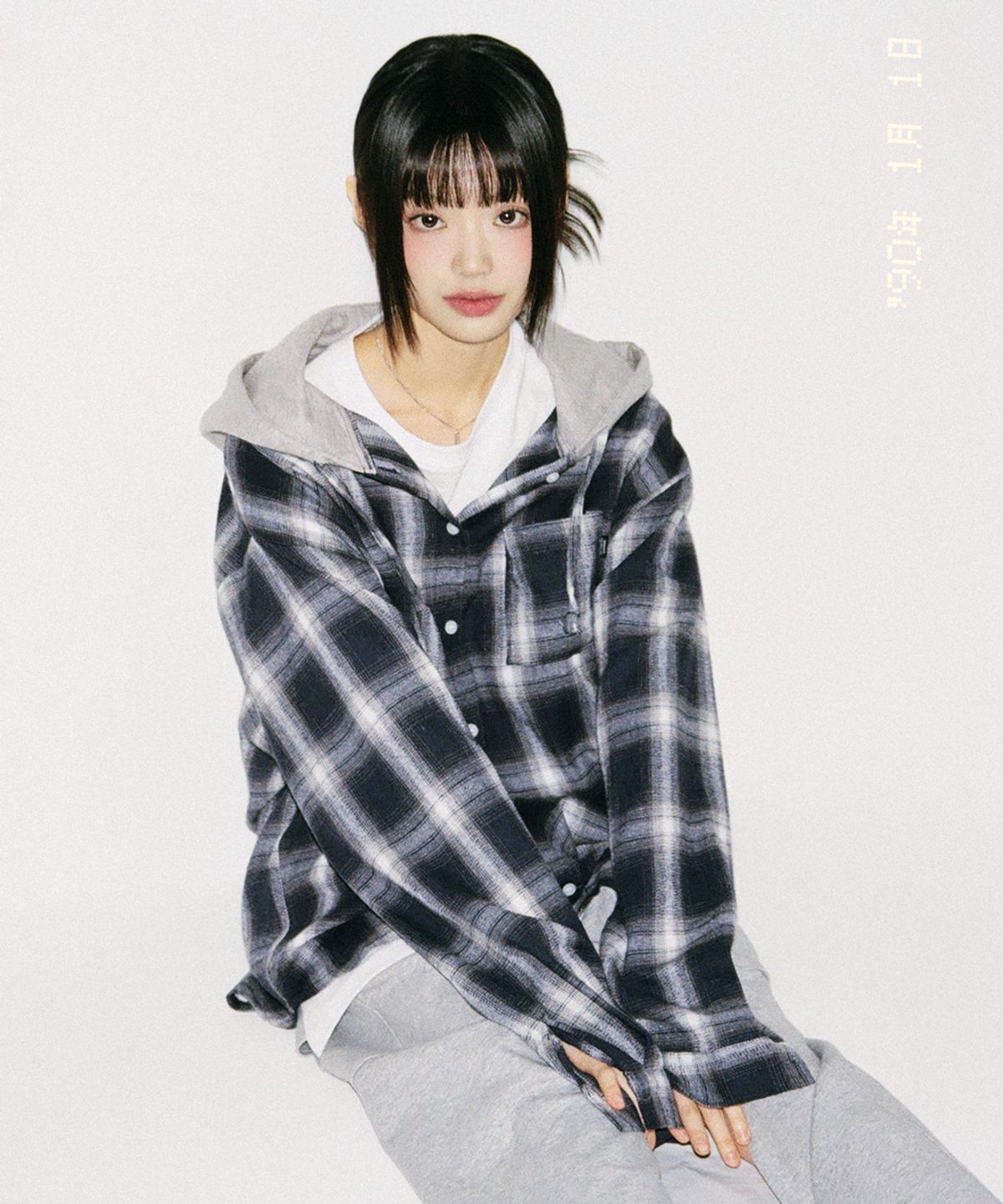 어커버(ACOVER) 타탄 스웻후드 체크셔츠 3color