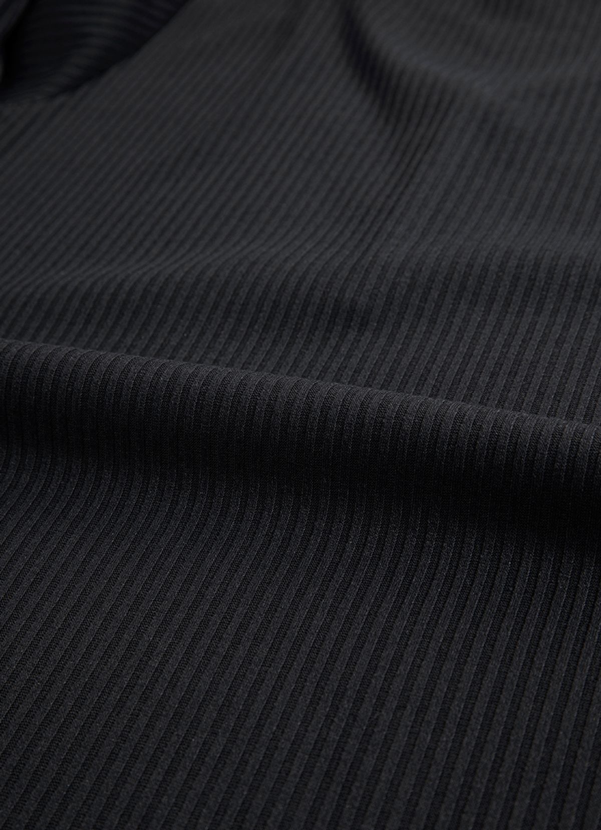 애즈온(ASON) WISH RIBBED BUTTON TEE / CHARCOAL