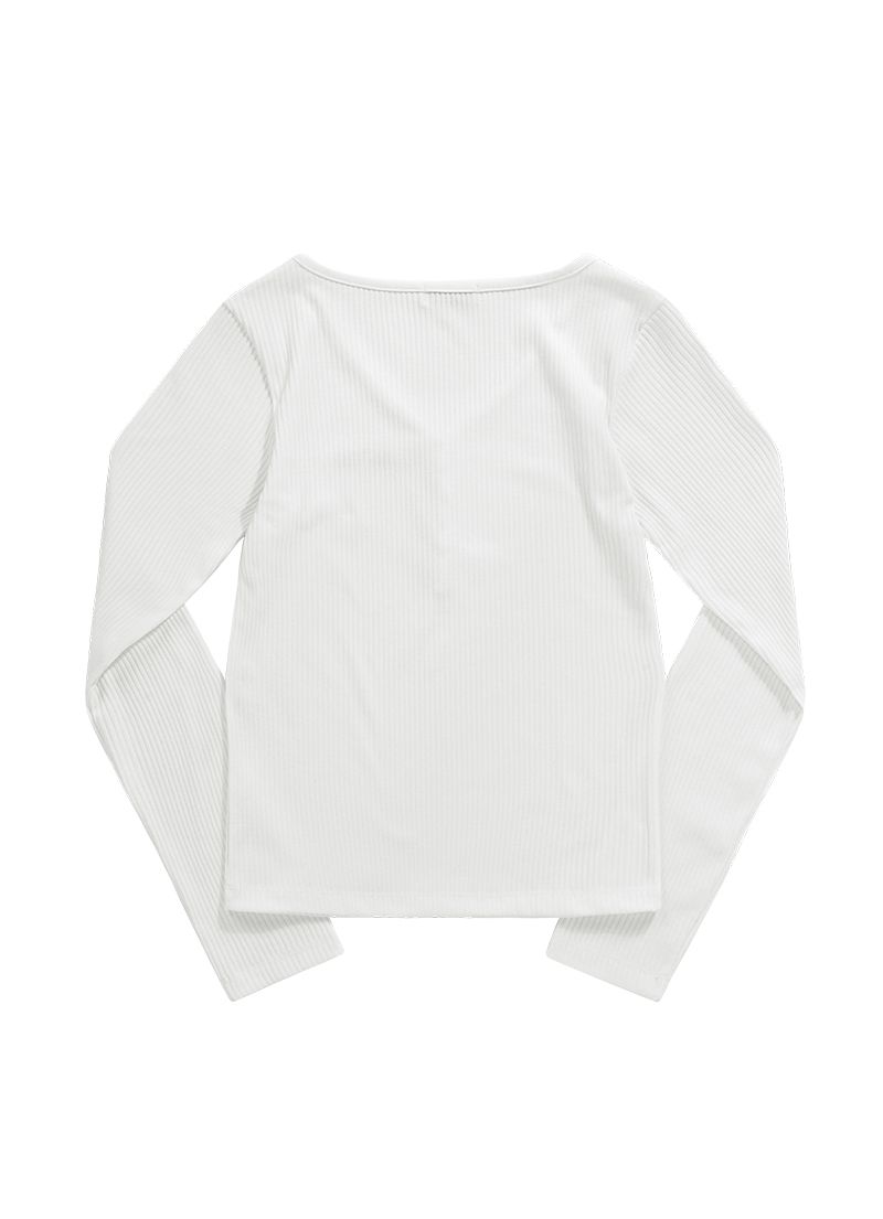 애즈온(ASON) WISH RIBBED BUTTON TEE / IVORY - 사이즈 & 후기
