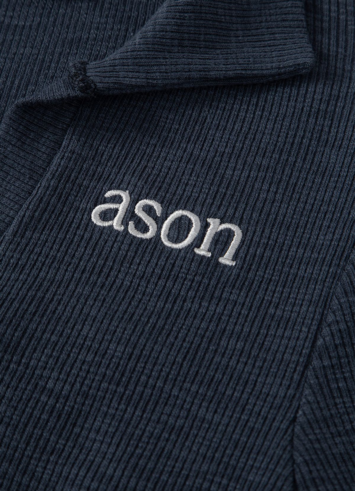 애즈온(ASON) IVY COLLAR LONG SLEEVE / NAVY