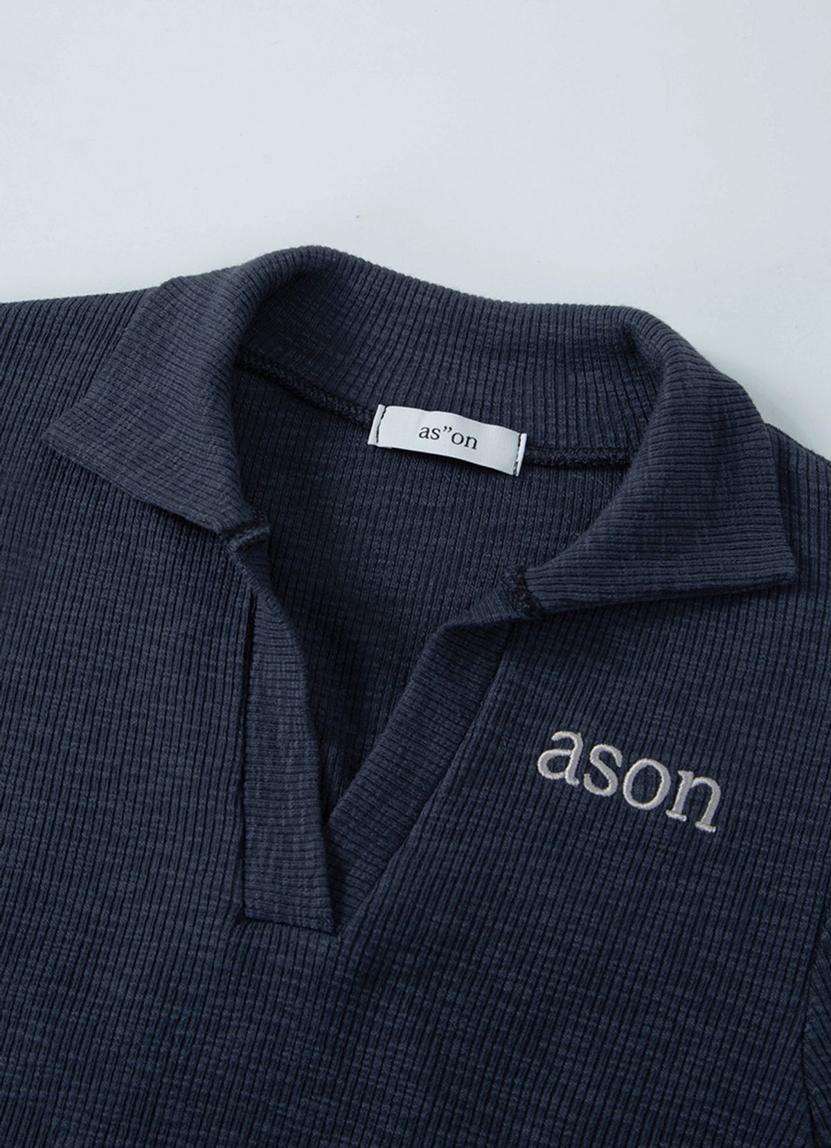 애즈온(ASON) IVY COLLAR LONG SLEEVE / NAVY