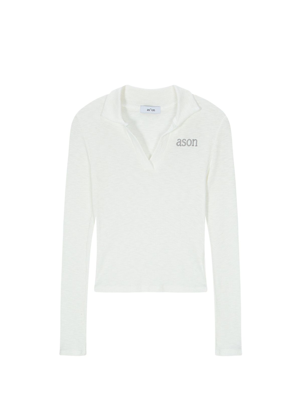 애즈온(ASON) IVY COLLAR LONG SLEEVE / WHITE