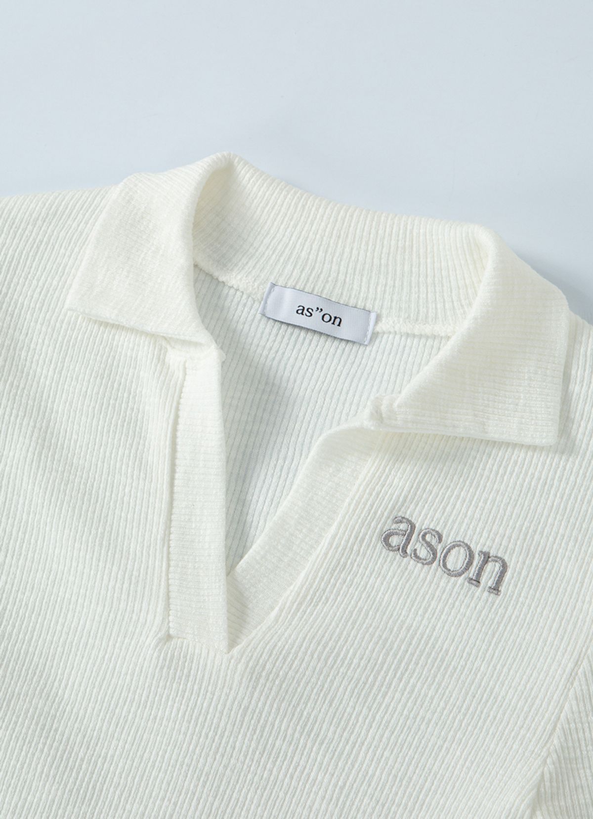 애즈온(ASON) IVY COLLAR LONG SLEEVE / WHITE