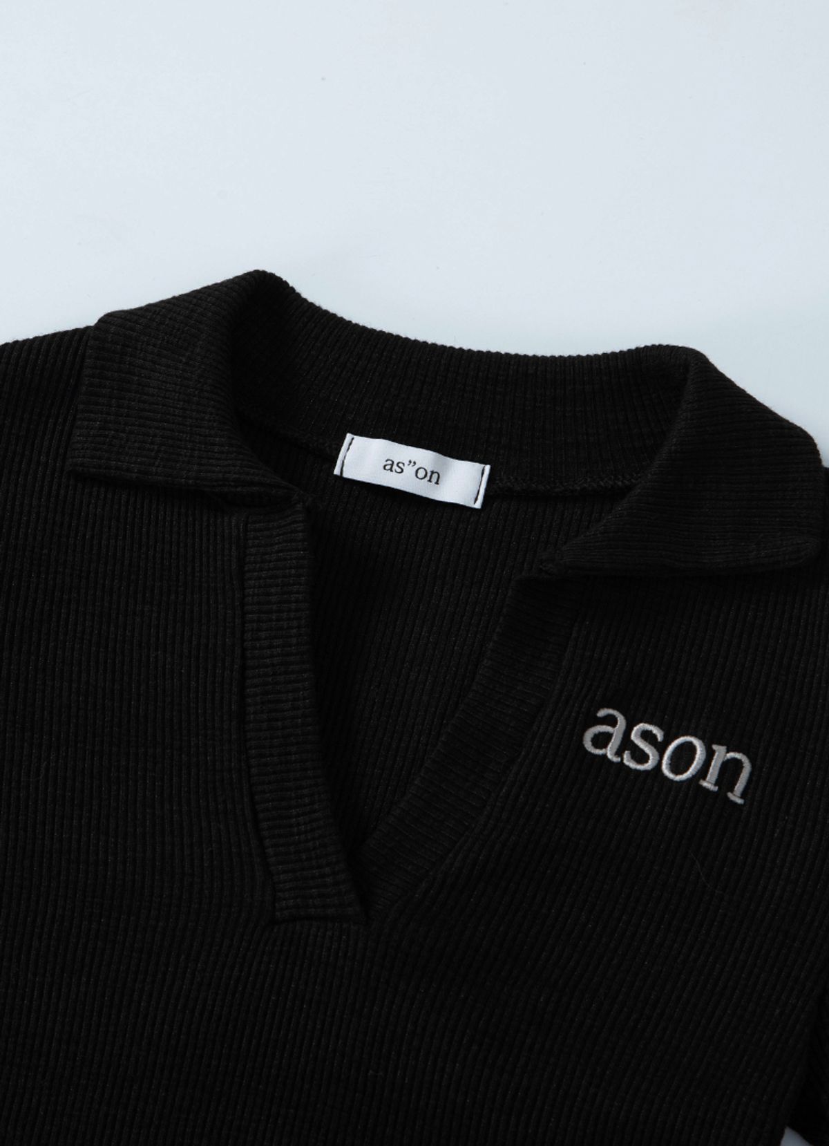 애즈온(ASON) IVY COLLAR LONG SLEEVE / BLACK