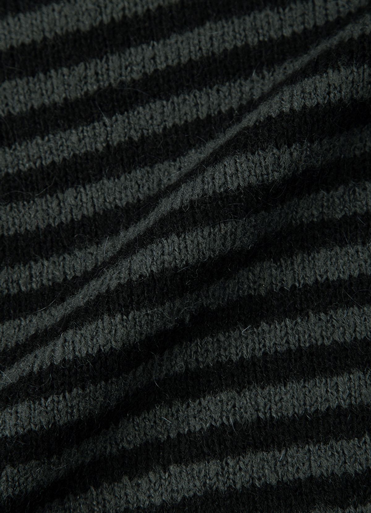 애즈온(ASON) NUT POCKET CARDIGAN / STRIPE BLACK