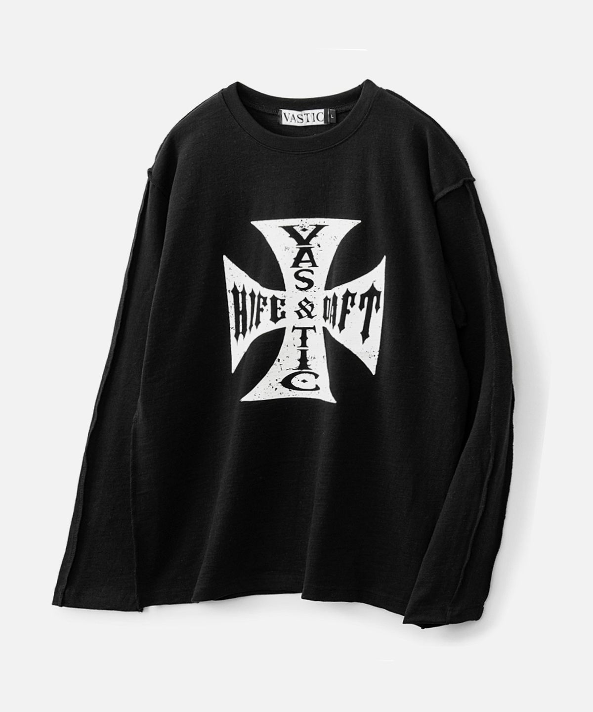 바스틱(VASTIC) 크로스 로고 롱슬리브_블랙