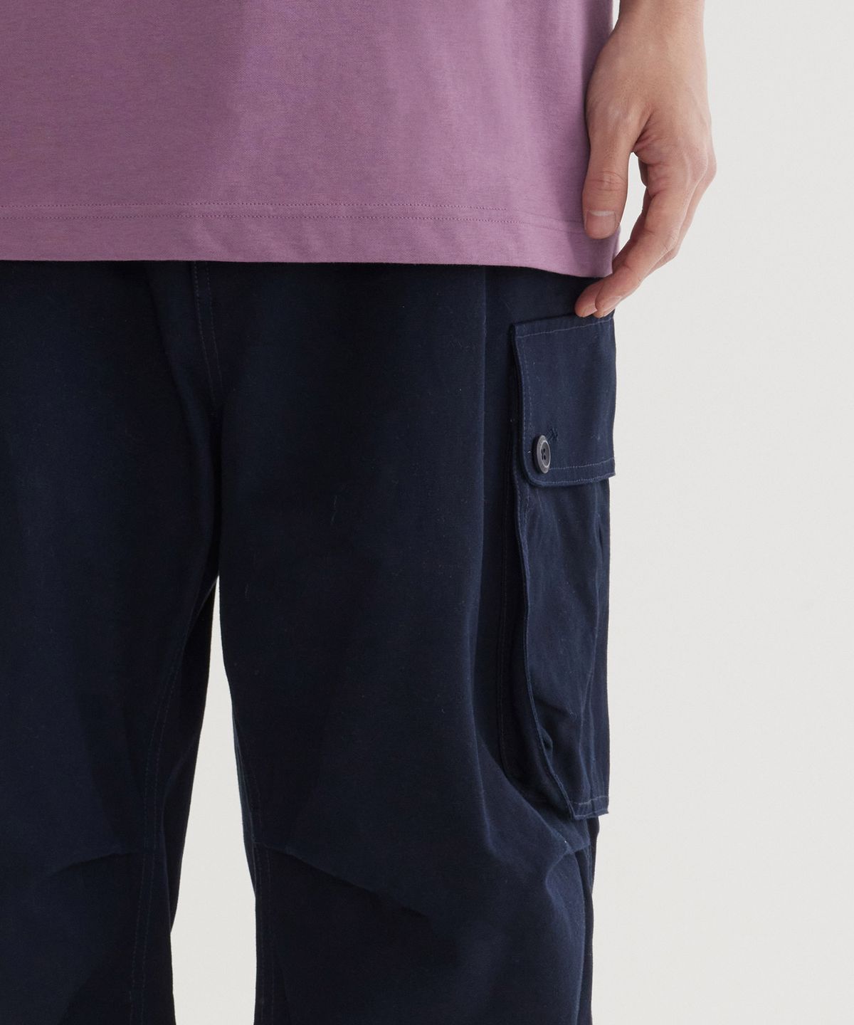 커버낫(COVERNAT) 세미와이드 워크 파라슈트 팬츠 Dark Navy