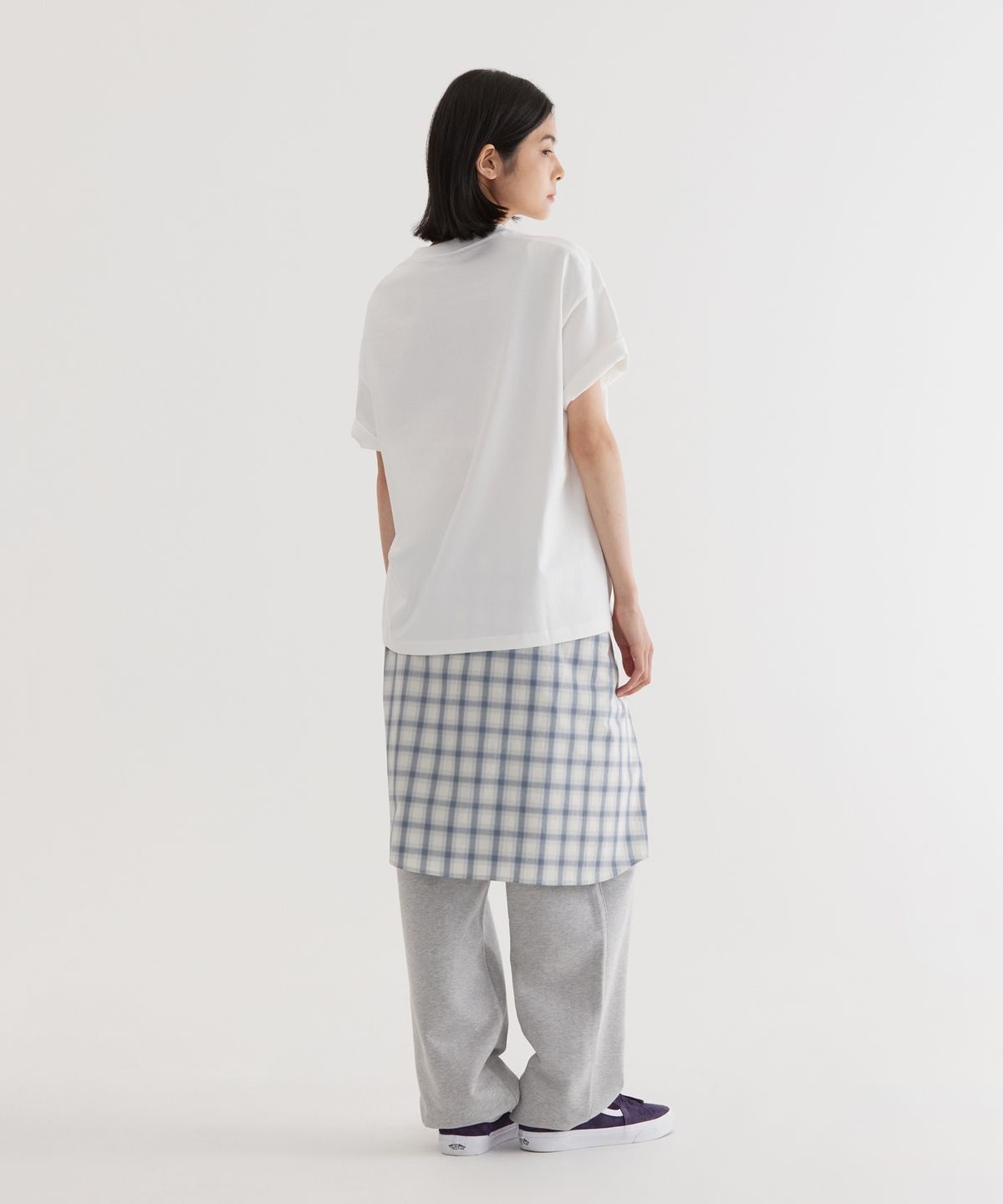 커버낫(COVERNAT) 와이드 C 로고 스웻 조거 팬츠 Melange Gray