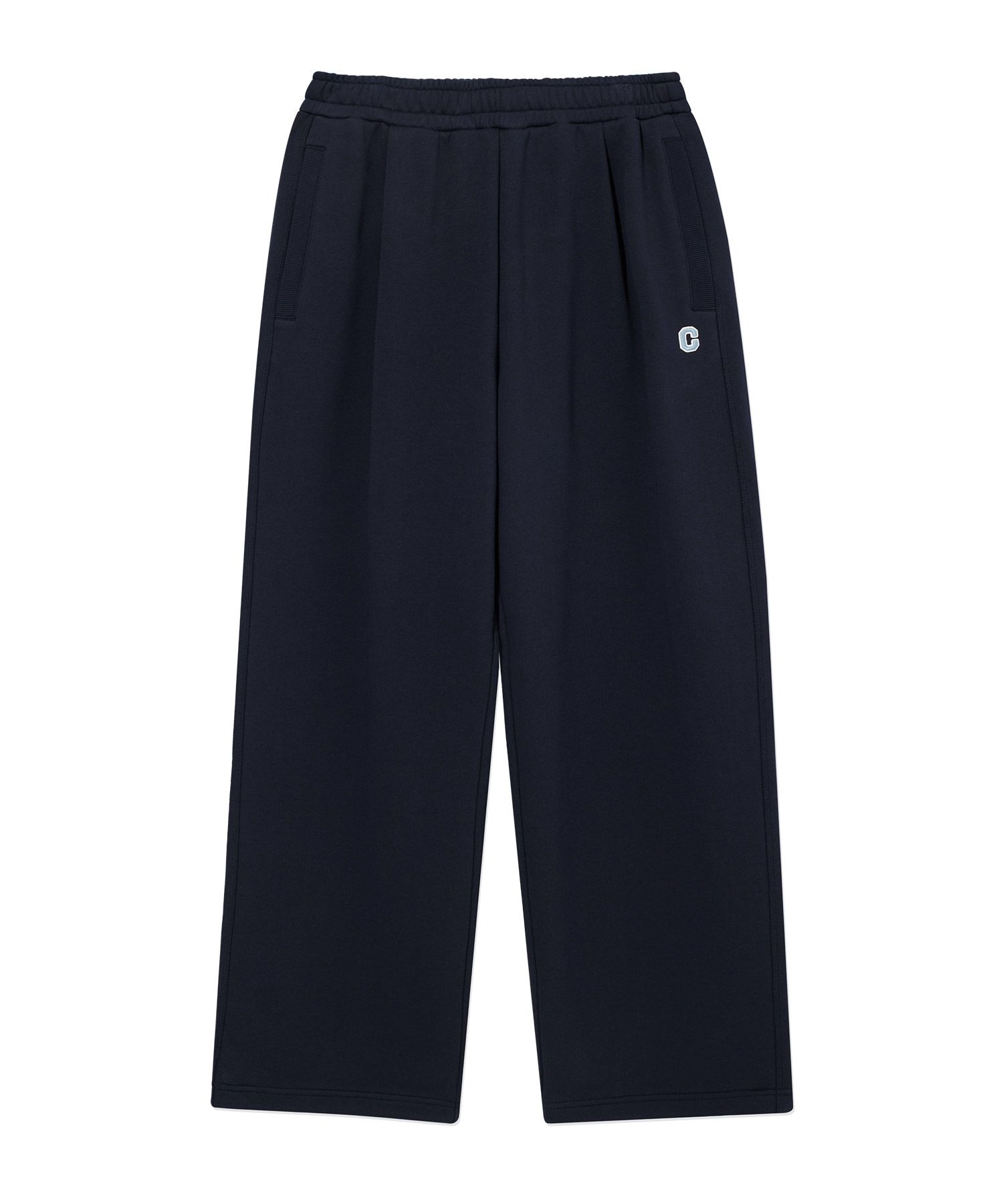 ◆AMES-WORLDWIDE◆ BASIC LOGO SWEATPANTS NAVY AM2DFUPA03A AM MUSINSA | COVERNAT Semi-Wide C Logo Sweatpants Dark Navy
