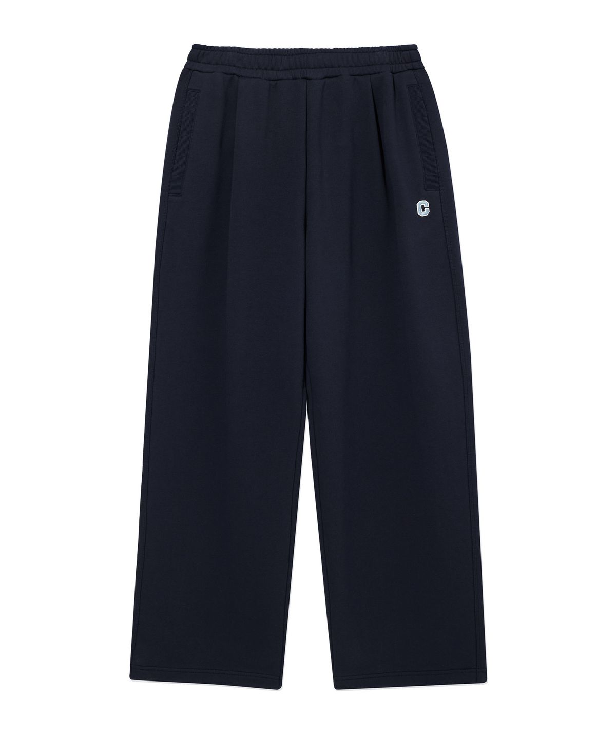 커버낫(COVERNAT) 세미와이드 C 로고 스웻 팬츠 Dark Navy